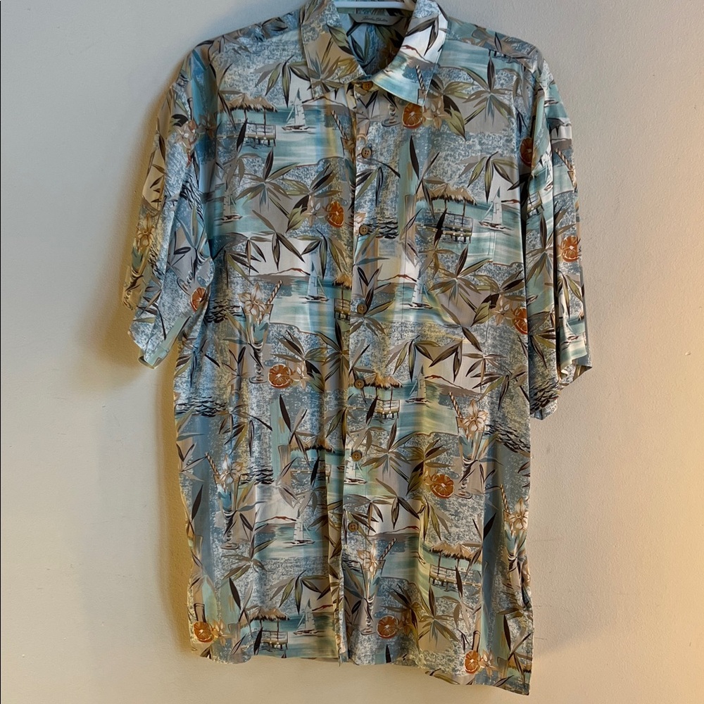 Paradise Collection Tropical Casual Button Down Shirt - mens M vacation NWOT